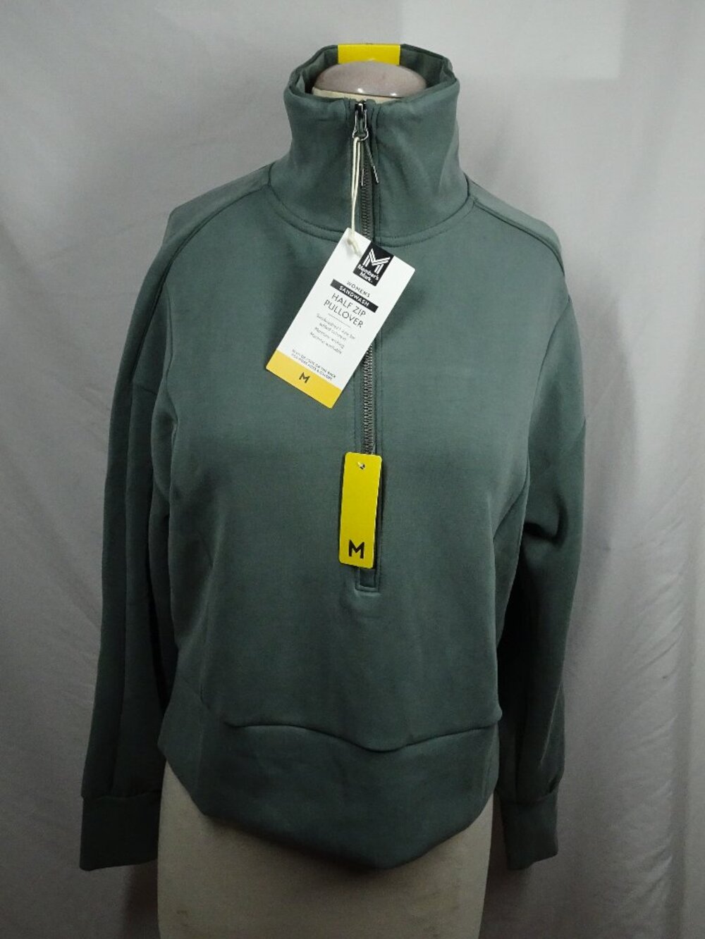 Member's Mark Women Sand wash Half Zip Pullover Sweater Size M